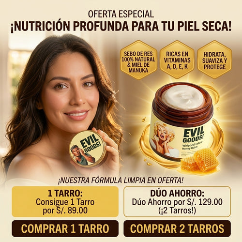 EVIL GOODS® — Bálsamo de Sebo y Miel de Manuka | Oferta 50% OFF + Envío Gratis Perú
